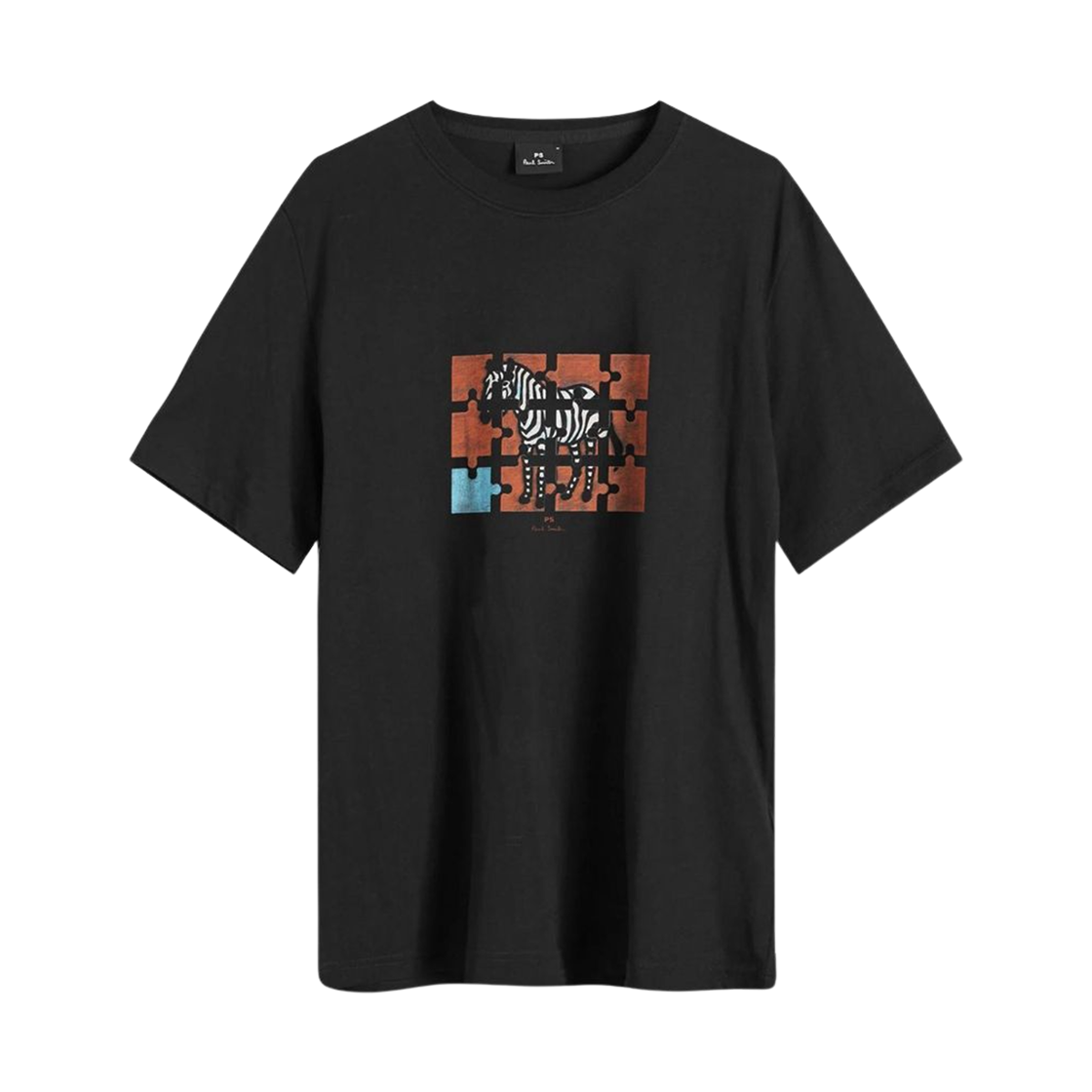 폴 스미스 직소 지브라 레그 핏 티셔츠 블랙(Paul Smith Jigsaw Zebra Reg Fit T-Shirt Black)