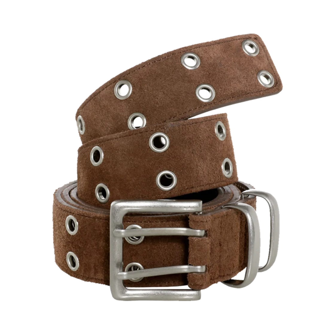 엠제이디 x 카미엔 더블 홀 벨트 스웨이드 브라운(MJD x Kamien Double Hole Belt Suede Brown)