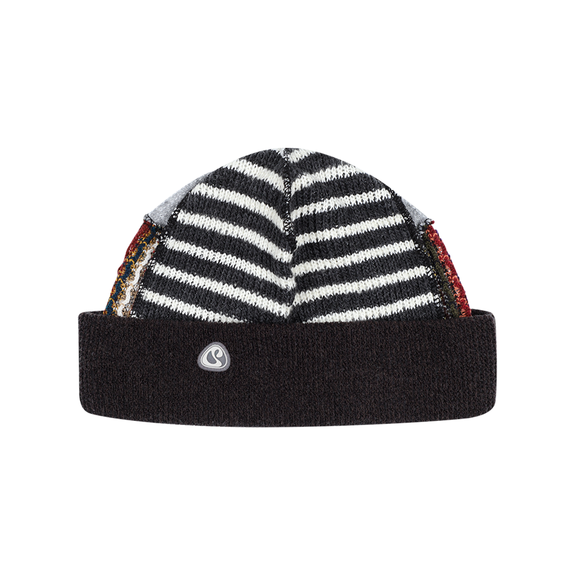 CY2503HWBE03 COYSEIO Patchwork Beanie Brown