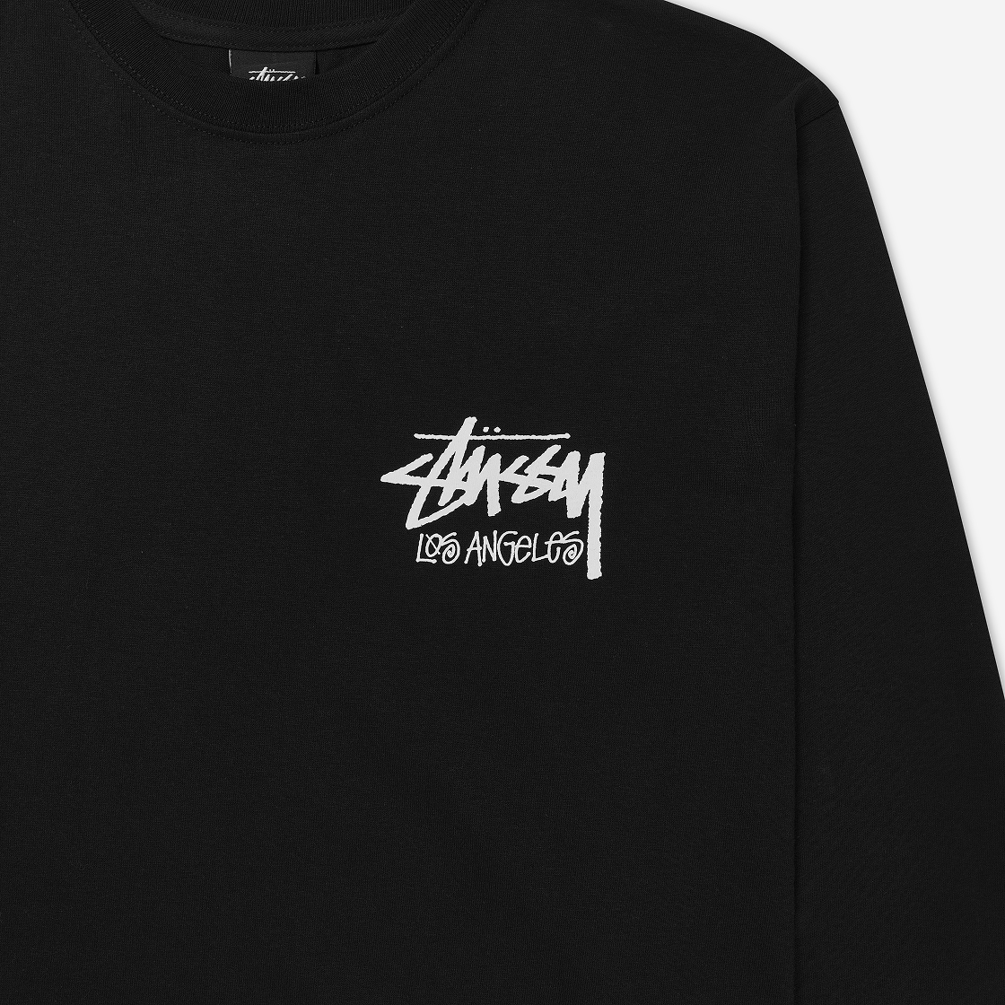 스투시 스탁 로스앤젤레스 롱슬리브 티셔츠 블랙(Stussy Stock Los Angeles LS T-Shirt Black) - 4