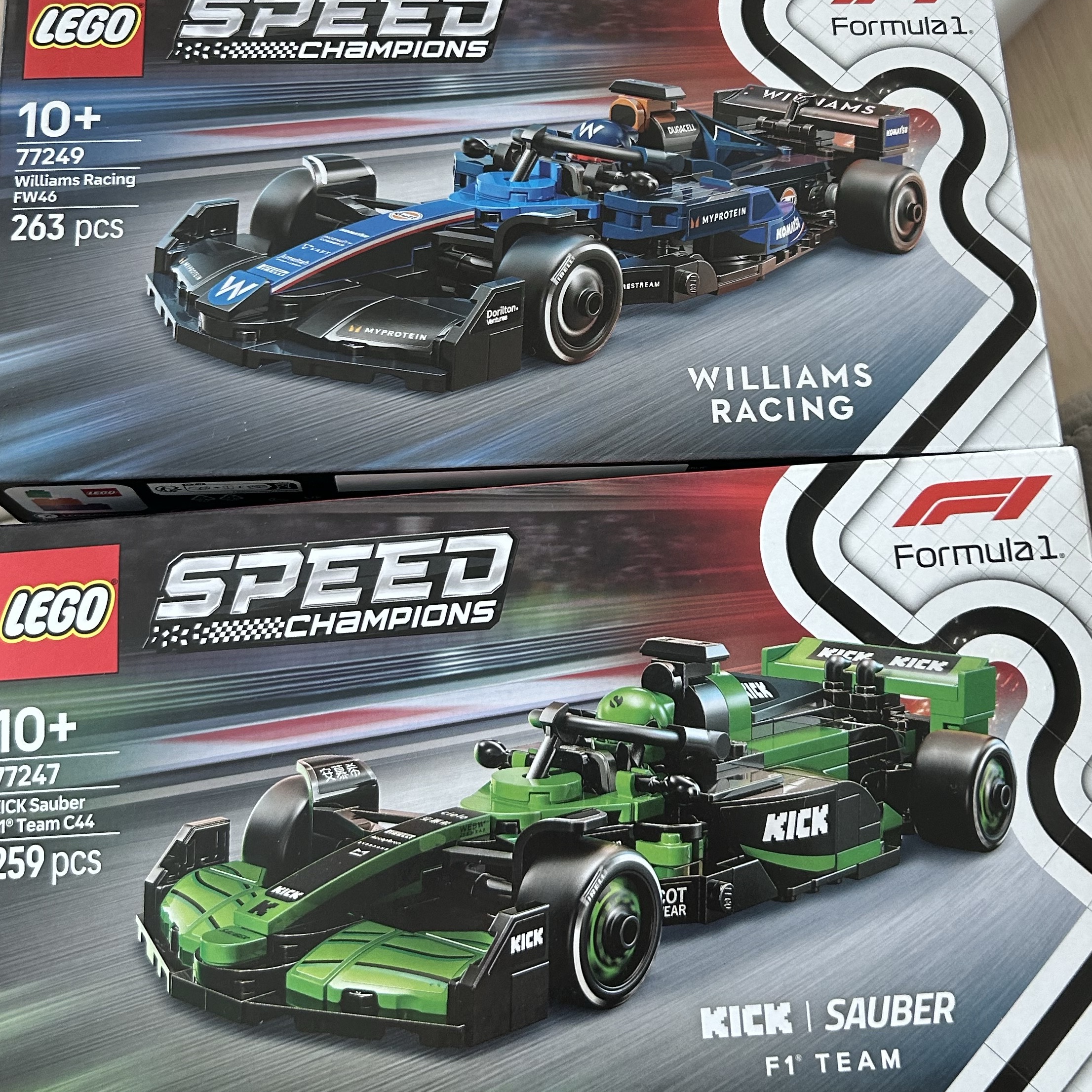 Lego Speed Champions Williams Racing FW46 F1 Race Car, Lego Speed Champions KICK Sauber F1 Team C44 Race Car 착용 스타일 - 3