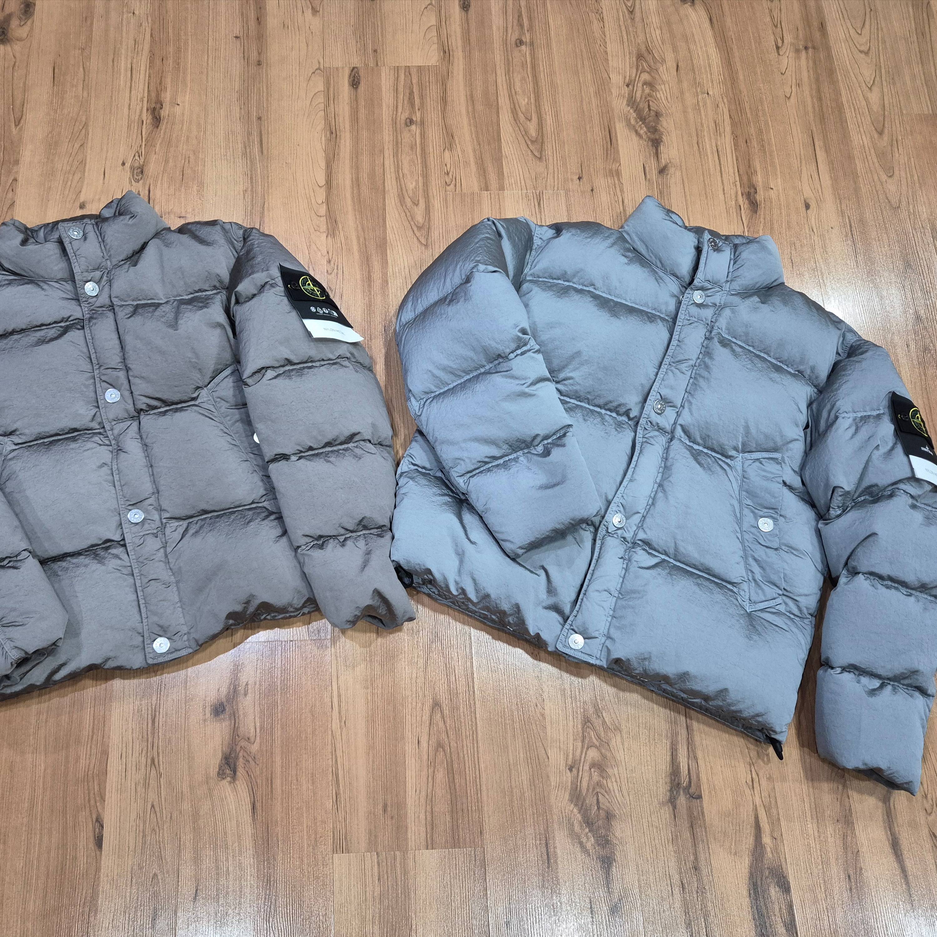 Stone Island 4100124 Nylon Metal In Econyl Down Jacket with Anti Drop and Snap Pockets Sky Blue - 25FW 착용 스타일 - 1