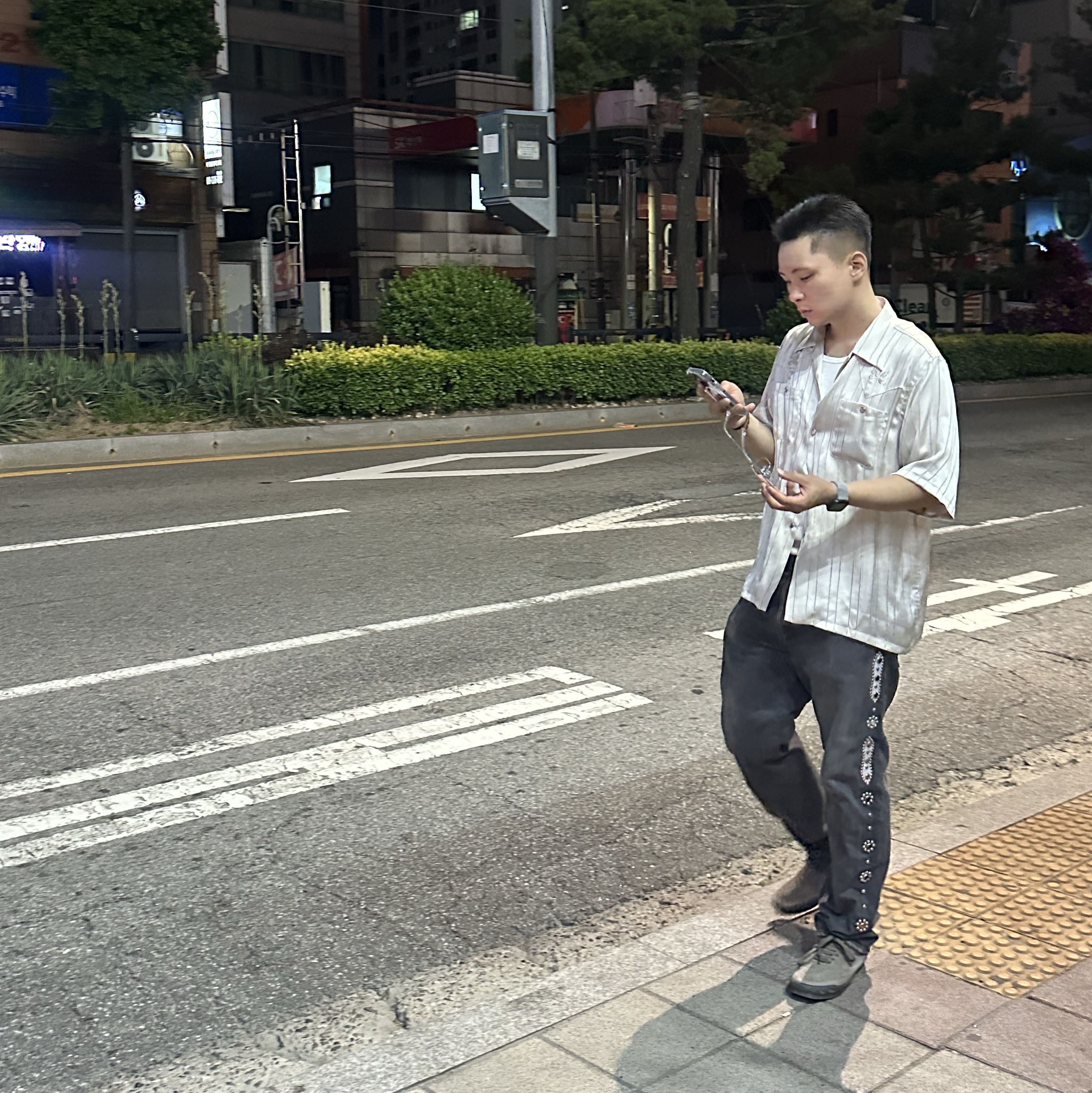 Kapital 14 oz. Denim 5P Monkey Cisco Gemstone Pants Black 착용 스타일