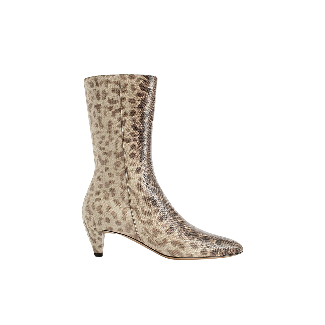 (W) 펜디 필로 카룽 레더 미디움 힐 부츠 베이지((W) Fendi Filo Karung Leather Medium Heeled Boots Beige)
