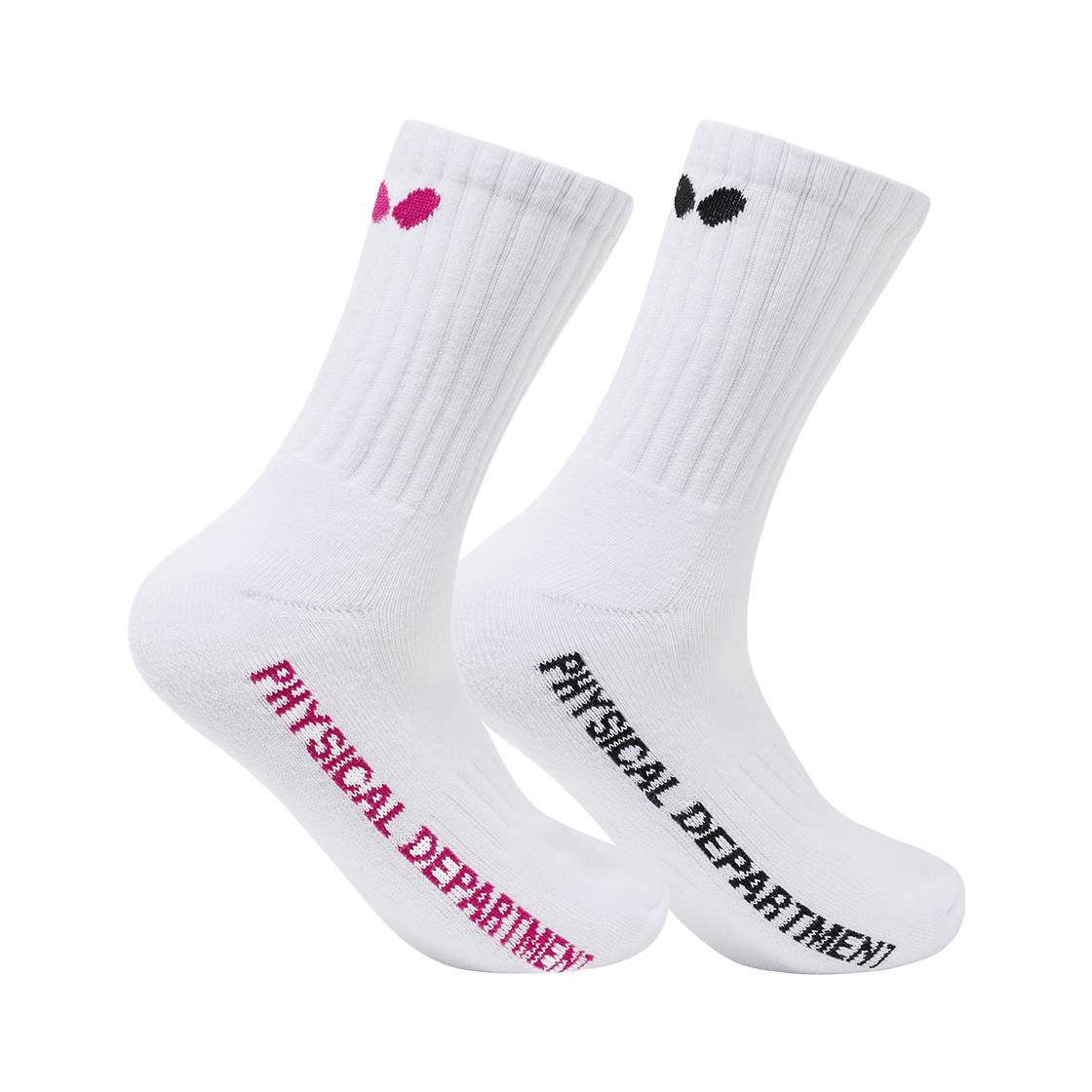 BFX9SC701AWH Butterfly Logo Socks White [2PACK]