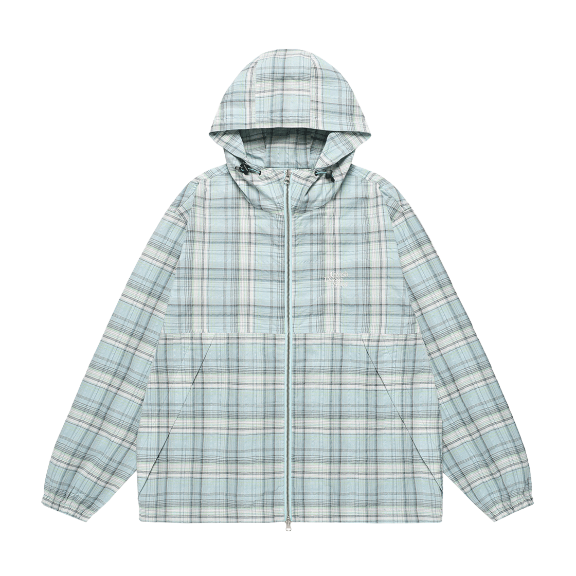 카비시 체크 윈드 브레이커 그린(CAVISH Hooded Check Wind Breaker Green)