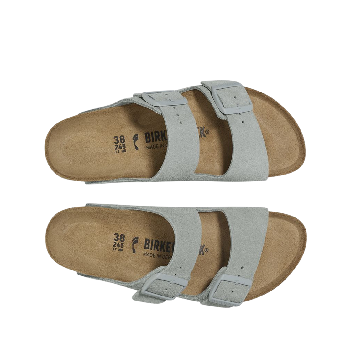 버켄스탁 아리조나 스웨이드 레더 퓨어 세이지 - 레귤러(Birkenstock Arizona Suede Leather Pure Sage - Regular) - 2