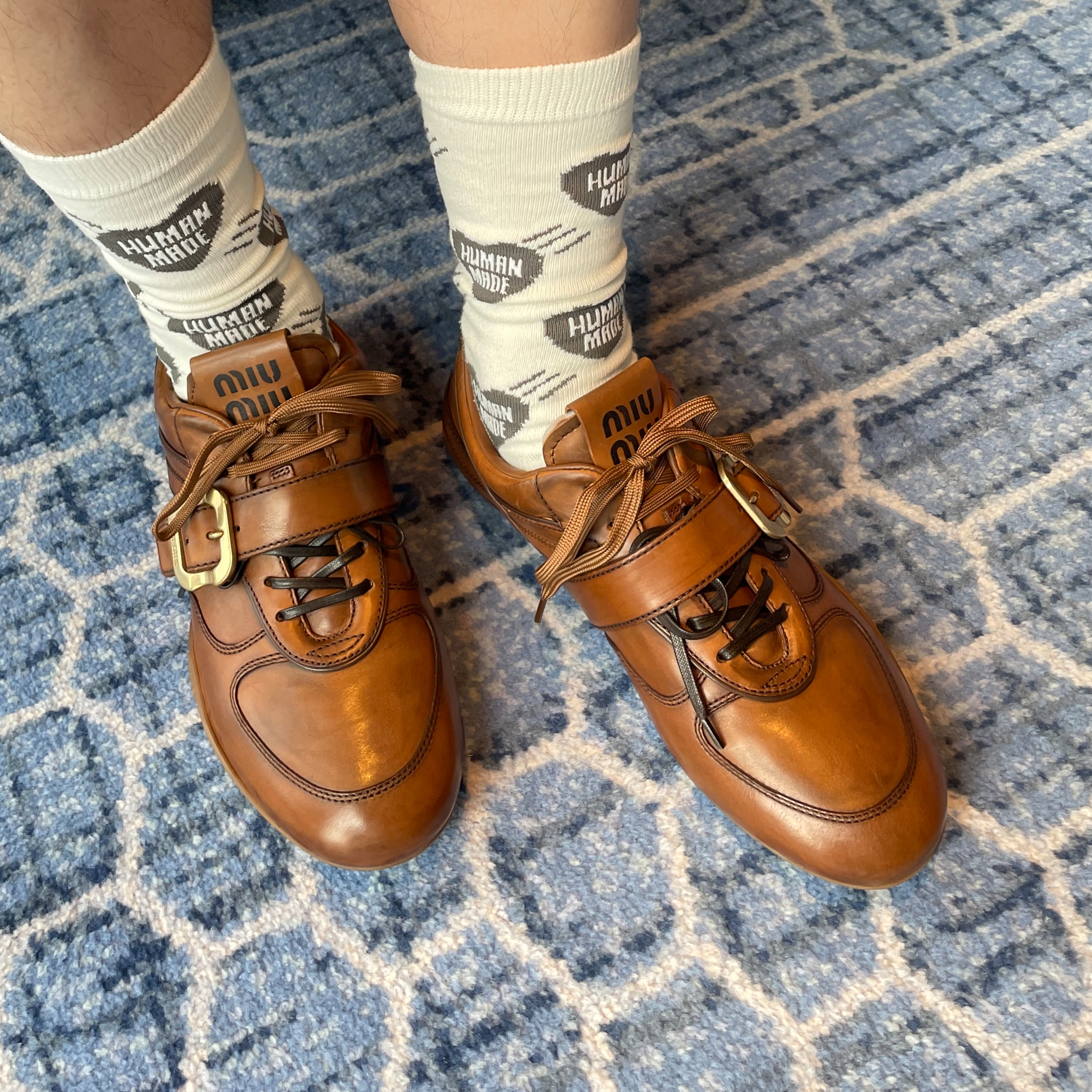 Human Made Heart Short Socks Gray 착용 스타일 - 2