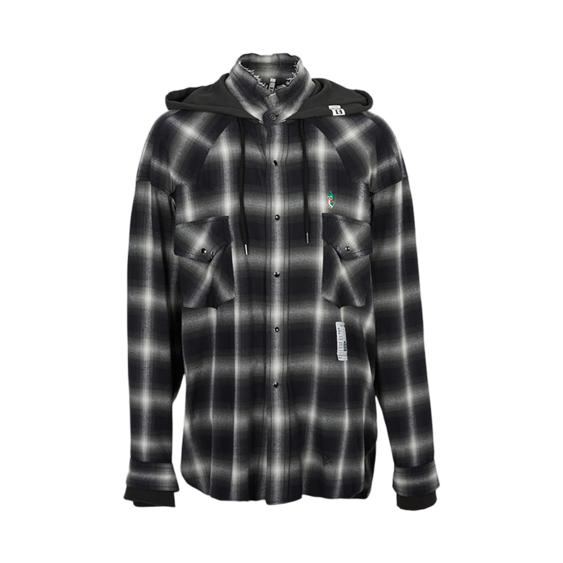 메종 미하라 야스히로 후드 셔츠 블랙(Maison Mihara Yasuhiro Hood Shirt Black)