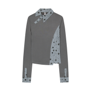 OJOS Starcut Jersey Collar Tee Mint Grey