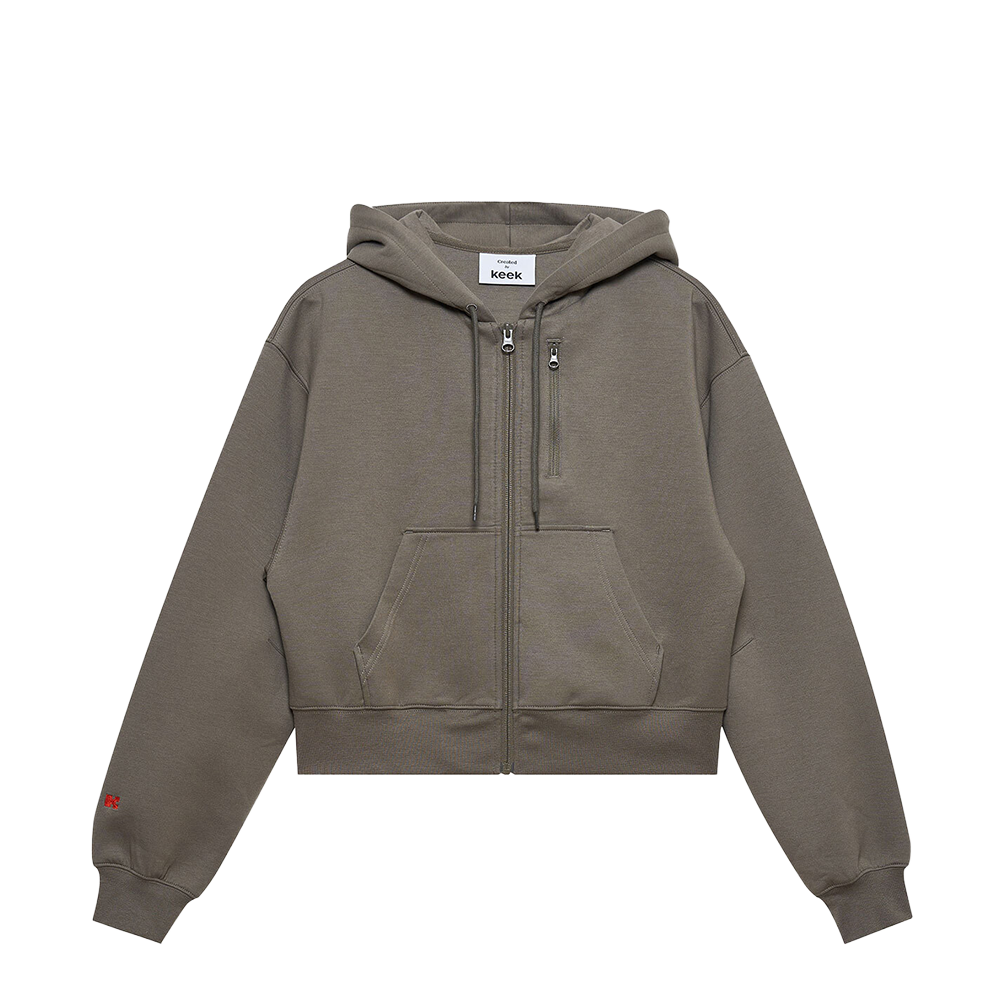 키크 필로우디 크롭 후디 V3 라이트 카키