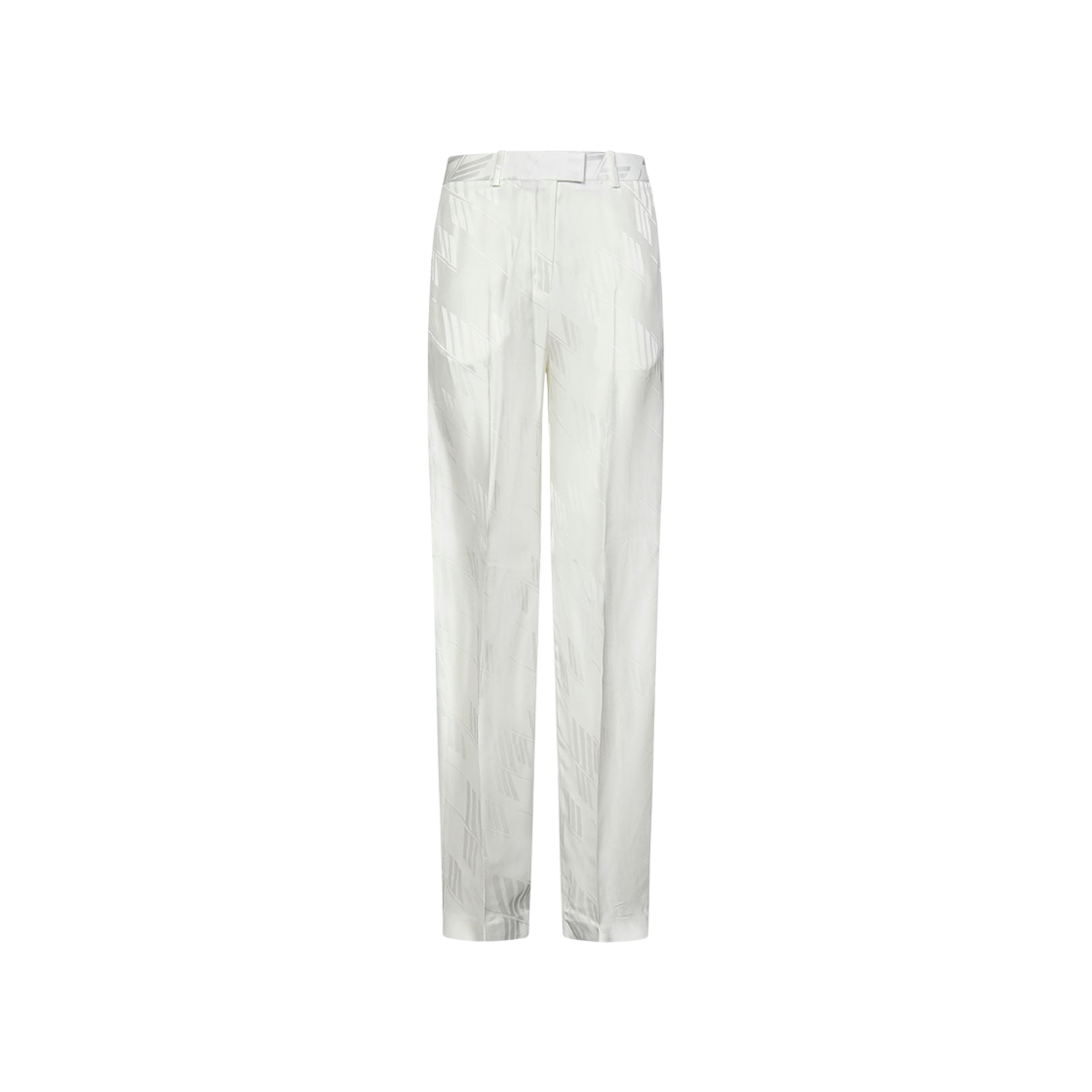 (W) 디 아티코 사틴 자카드 트라우저 화이트((W) The Attico Satin Jacquard Trousers White)