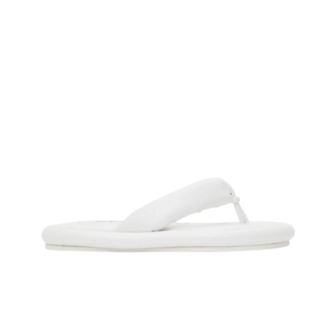 S59WX0058P3934T1003 (W) MM6 Maison Margiela Faux Leather Padded Sandals White