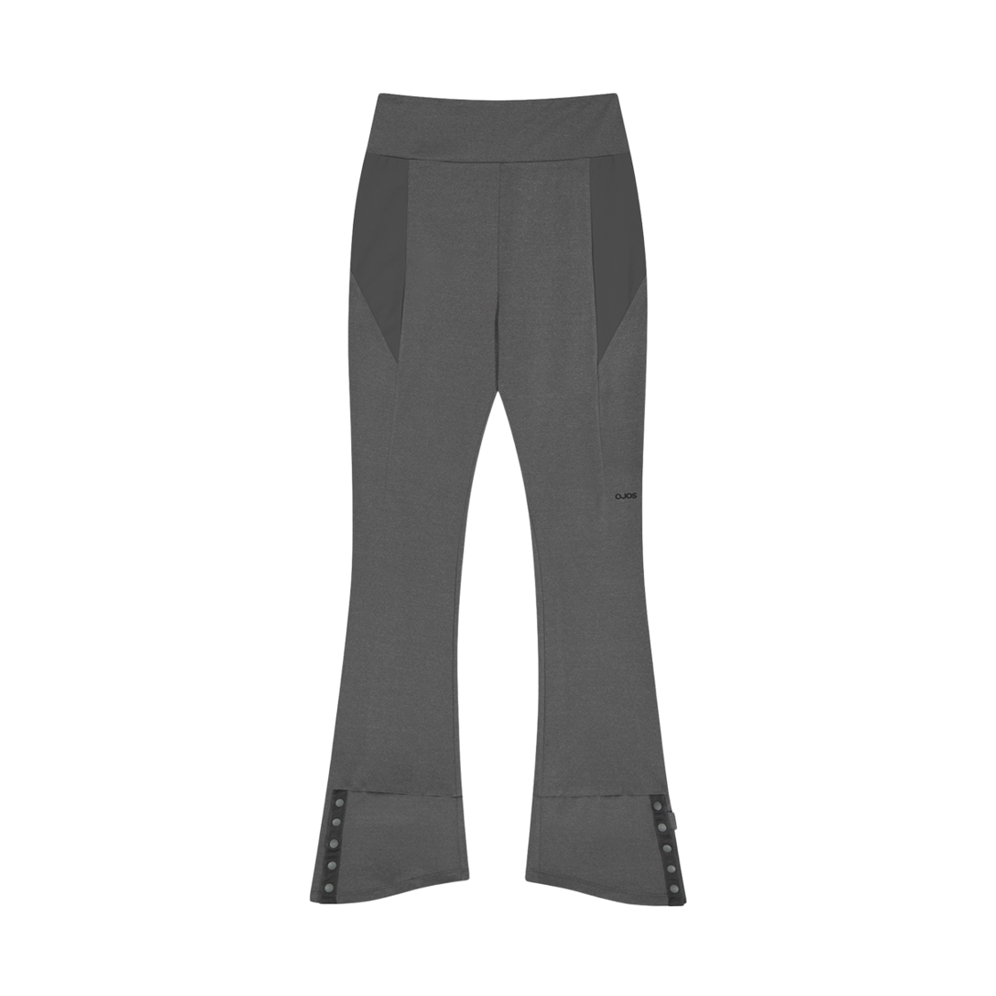 오호스 버튼 슬릿 부츠컷 팬츠 차콜(OJOS Button Slit Bootcut Pants Charcoal)