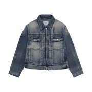 Kamien Crop Trucker Jacket Oasis Blue