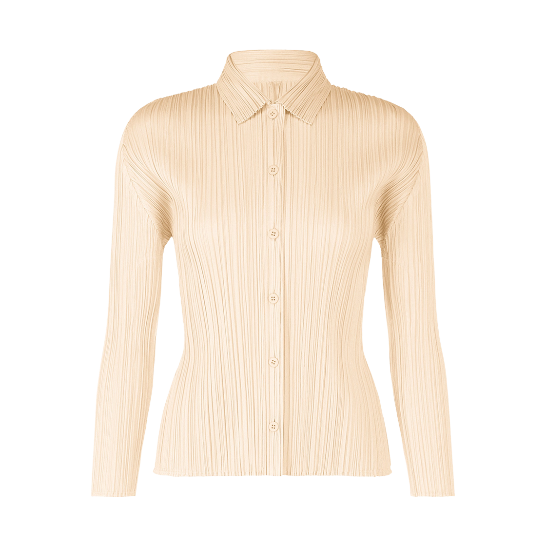 (W) 플리츠 플리즈 이세이 미야케 플리츠 셔츠 오프 화이트((W) Pleats Please Issey Miyake Pleats Shirt Off White)