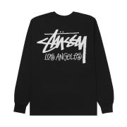 Stussy Stock Los Angeles LS T-Shirt Black