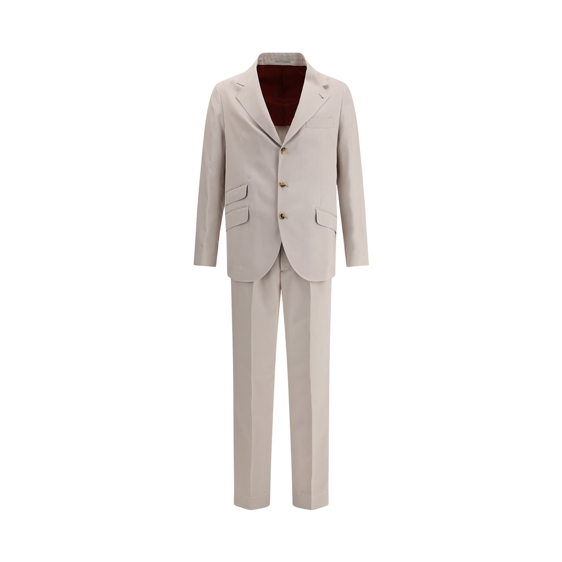 브루넬로 쿠치넬리 실크 싱글 브레스티드 수트 베이지(Brunello Cucinelli Silk Single Breasted Suit Beige) - 1
