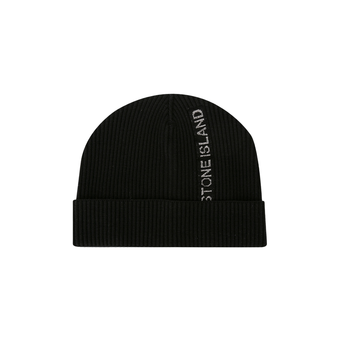 스톤 아일랜드 N06A7 레터링 로고 비니 블랙 - 22FW(Stone Island N06A7 Lettering Logo Beanie Black - 22FW)