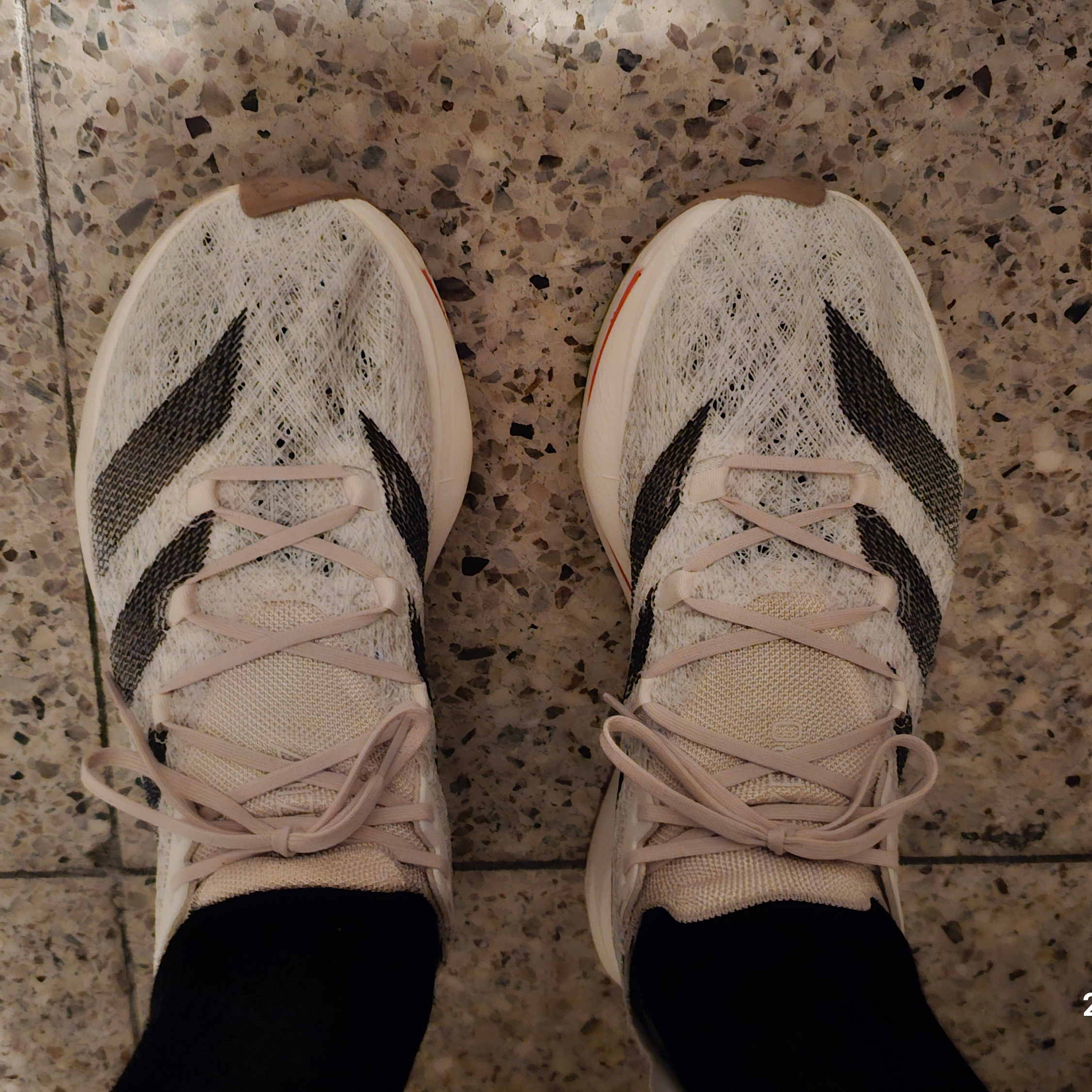 Adidas Adizero Prime X 2 Strung Off White Semi Impact Orange 착용 스타일 - 1