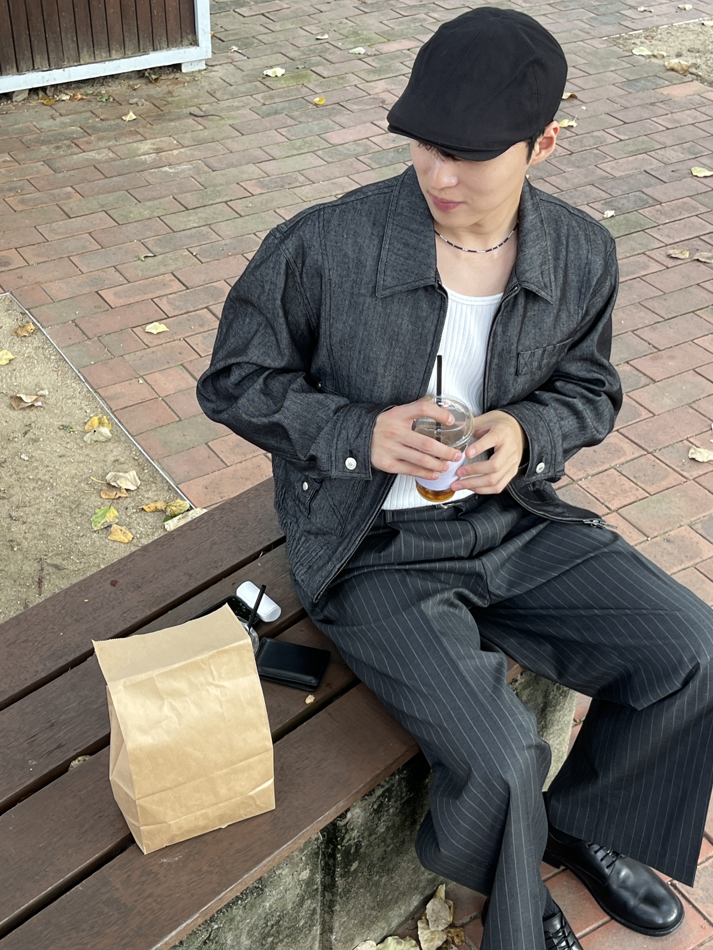 Kinchi Shower - 808 (a) Black 착용 스타일 - 1
