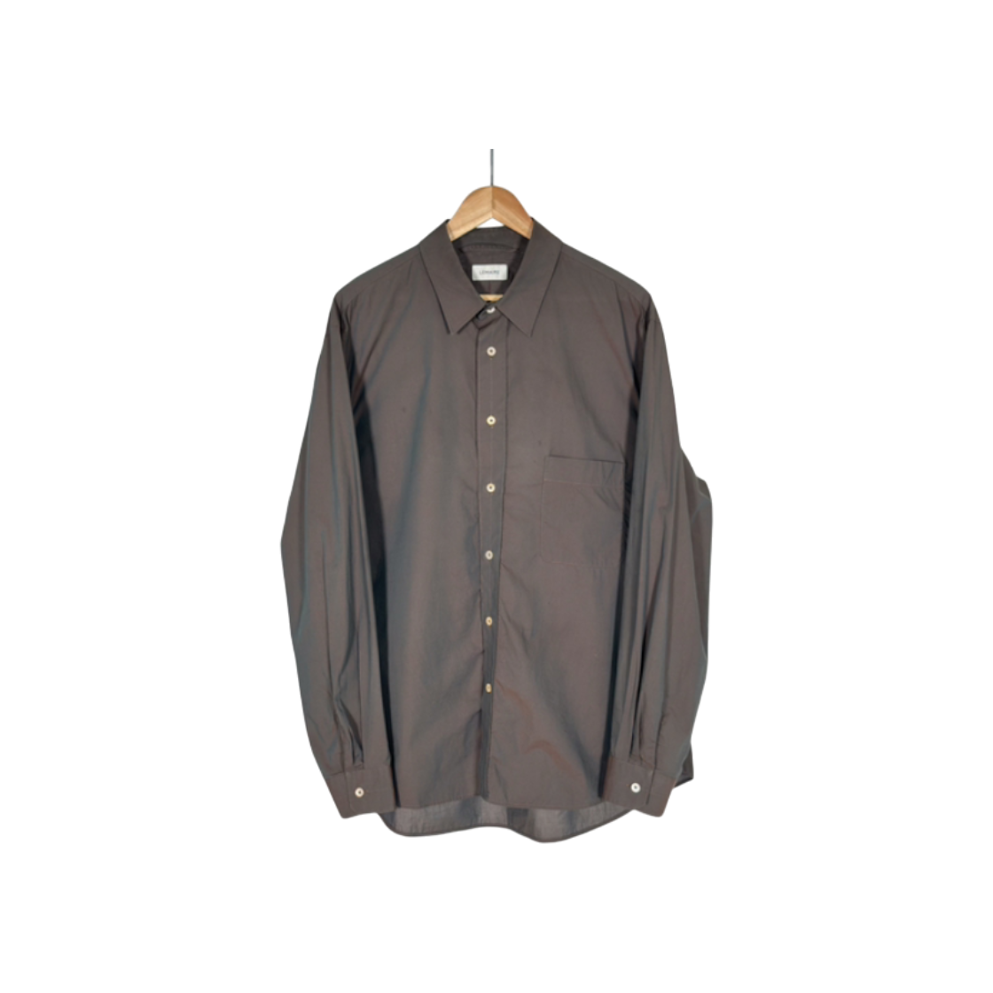 ITE6BWBWRW9N Lemaire Men's Straight Collar Cotton Regular Shirt - Brown