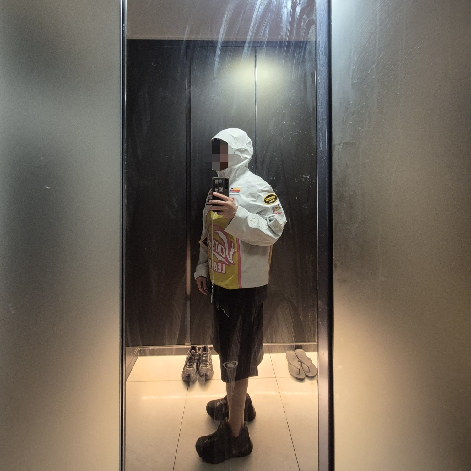 Supreme x Vanson Leathers Gore-Tex Shell Jacket White - 25FW 착용 스타일 - 3