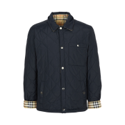 Burberry Check Brighton Reversible Quilted Jacket Navy