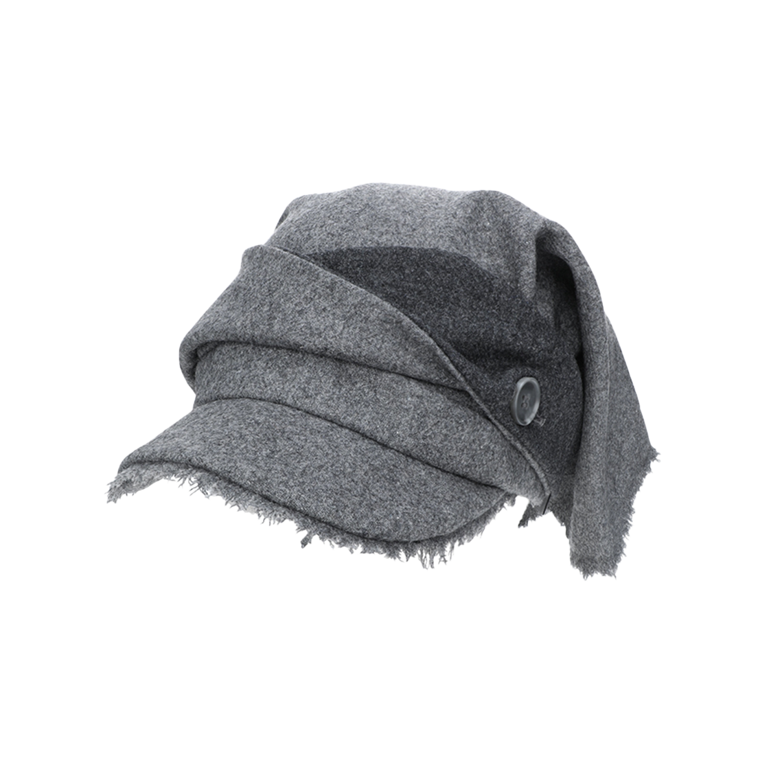 오호스 스카프 베일 울 캡 그레이(OJOS Scarf Veil Wool Cap Grey)