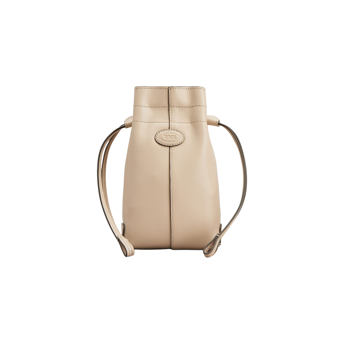 XAWDBST0000RORC600 Tod's Micro Drawstring Di Bag in Leather Natural