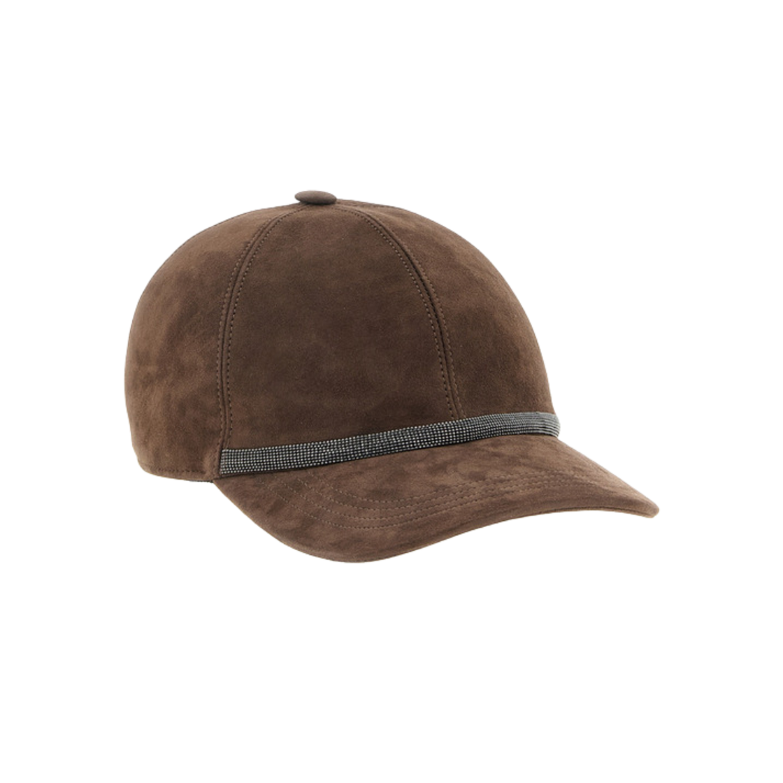 MCAP9F151P-C1129 Brunello Cucinelli Suede Leather Baseball Cap Brown