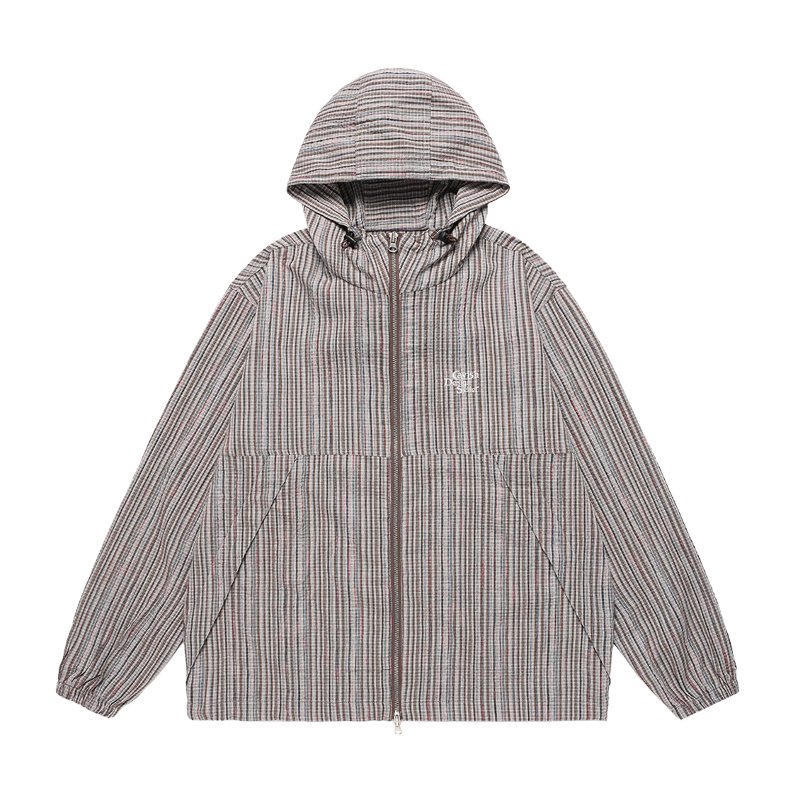 카비시 체크 윈드 브레이커 브라운(CAVISH Hooded Check Wind Breaker Brown)