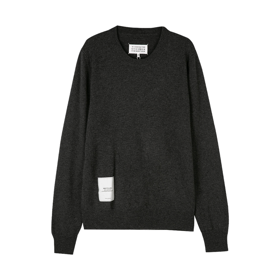 메종 마르지엘라 로고 니트 스웨터 차콜(Maison Margiela Logo Knit Sweater Charcoal) - 1
