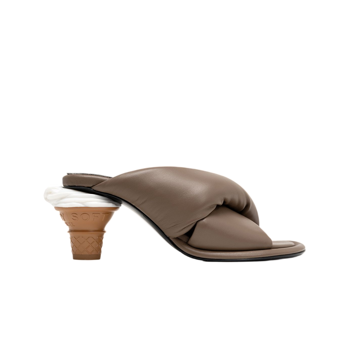 (W) 메종 미하라 야스히로 소프트 서브 힐 퍼퍼 샌들 그레이((W) Maison Mihara Yasuhiro Soft Serve Heel Puffer Sandals Gray) - 1