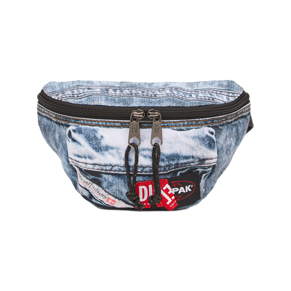 디젤 x 이스트팩 벨트 백 트롱프 뢰유 데님 블루(Diesel x Eastpak Belt Bag In Trompe L'Oeil Denim Blue)