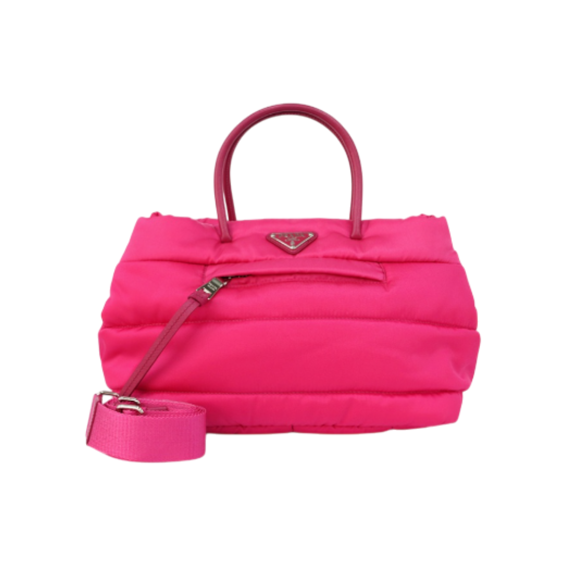 프라다 핑크 나일론 패딩 토트백 A-A29971(Prada Pink Nylon Padded Tote Bag A-A29971) - 1