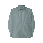 Homme Plisse Issey Miyake MC August Long Sleeve Polo Shirt Slate Blue
