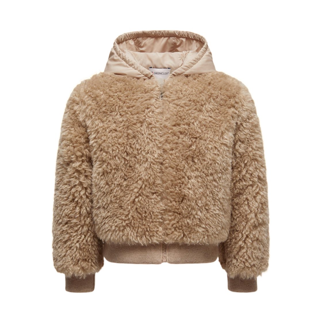 (키즈) 몽클레르 테디 후드 집업 베이지 - 25FW((Kids) Moncler Teddy Hood Zip Up Beige - 25FW) - 1