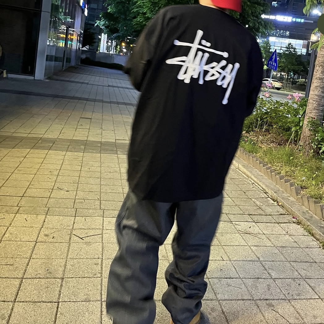 Stussy Basic Stussy LS T-Shirt Black, Stussy Basic Stussy LS T-Shirt Black 2023 착용 스타일