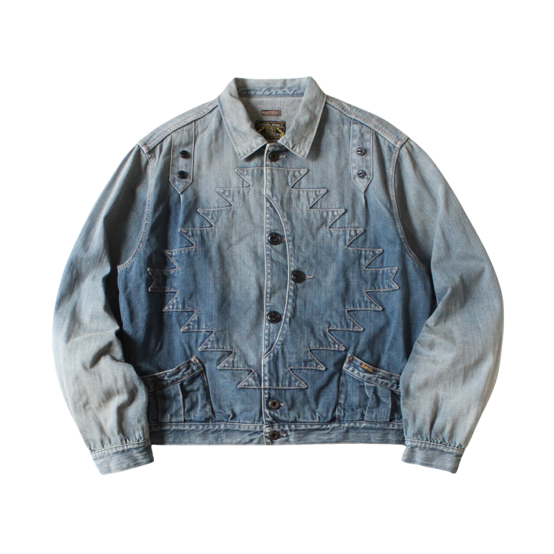 캐피탈 12온즈 데님 산토 도밍고 썬더버드 자켓 프로세스드 프로세싱(Kapital 12 oz. Denim Santo Domingo Thunderbird Jacket Processed Processing)