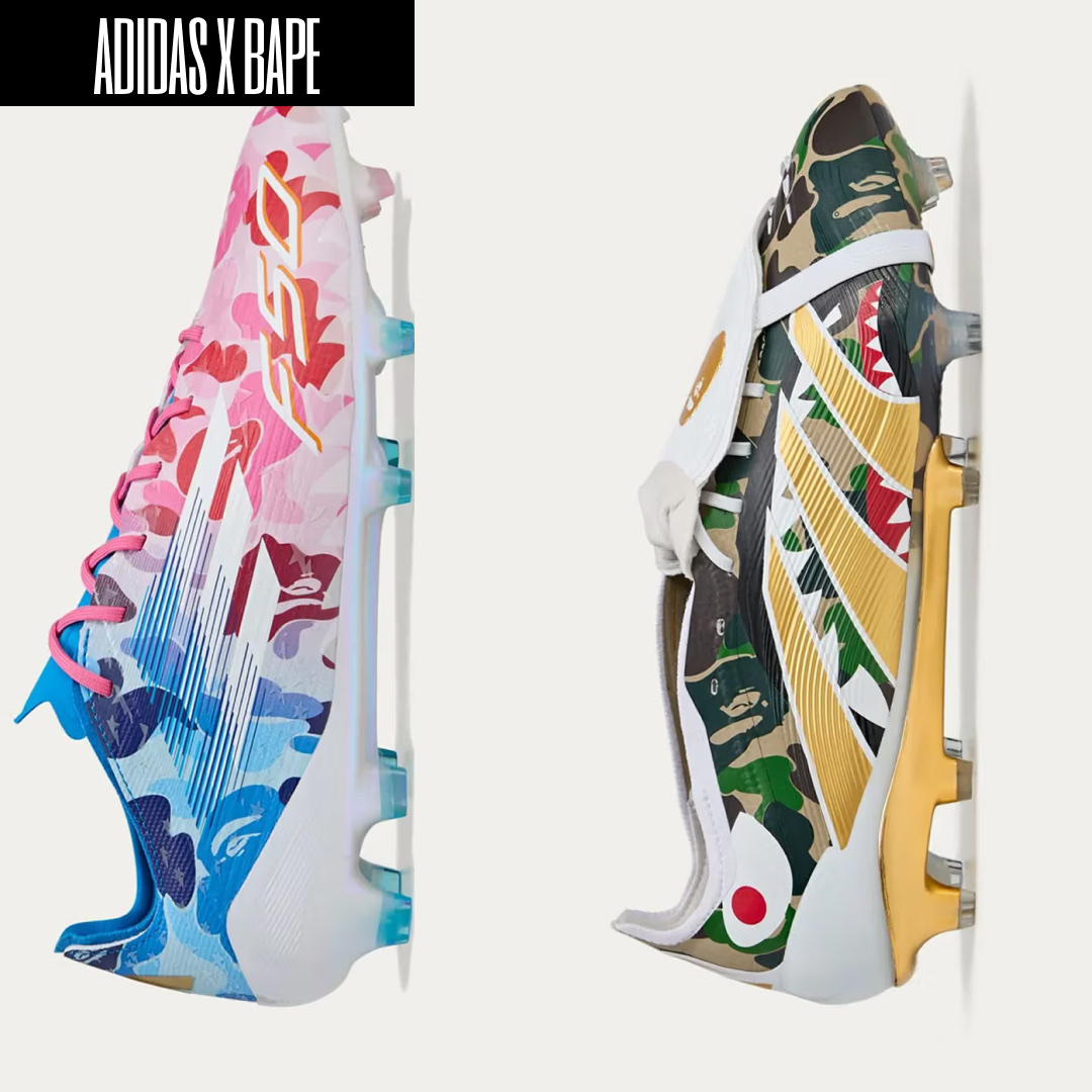 Adidas x BAPE Stan Smith Cloud White, Adidas x BAPE Superstar 80s Green Camo 착용 스타일 - 3