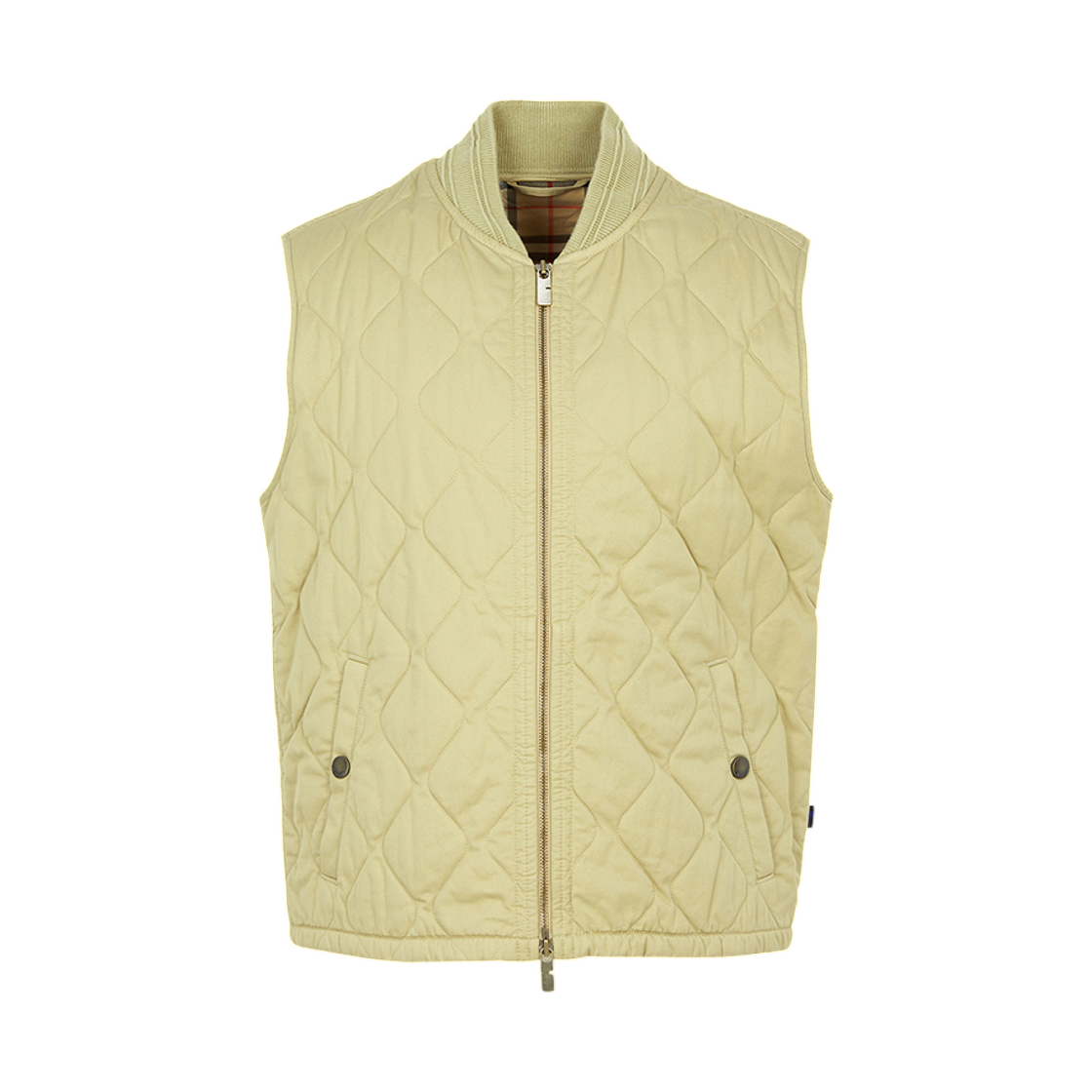 8110181 Burberry Tiverton Quilted Vest Beige