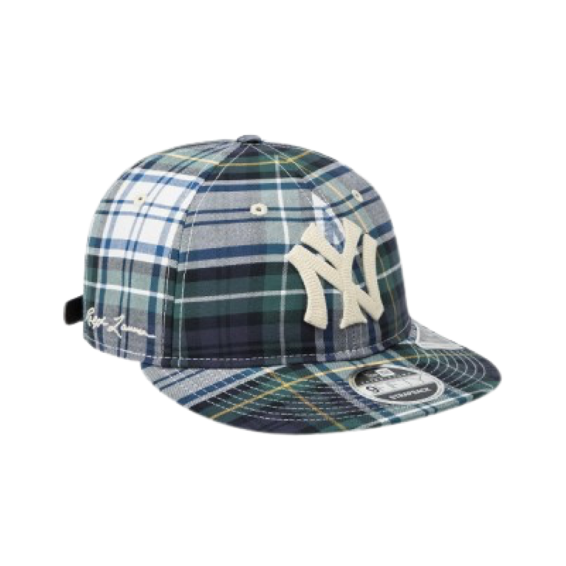 뉴에라 MLB x 랄프 로렌 쿠퍼스타운 뉴욕 양키스 레트로 크라운 스트랩백 그린 체크(New Era MLB x Ralph Lauren Cooperstown New York Yankees Retro Crown Strapback Green Check)