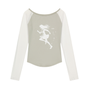 OJOS Star Reglan Long Sleeve Off White