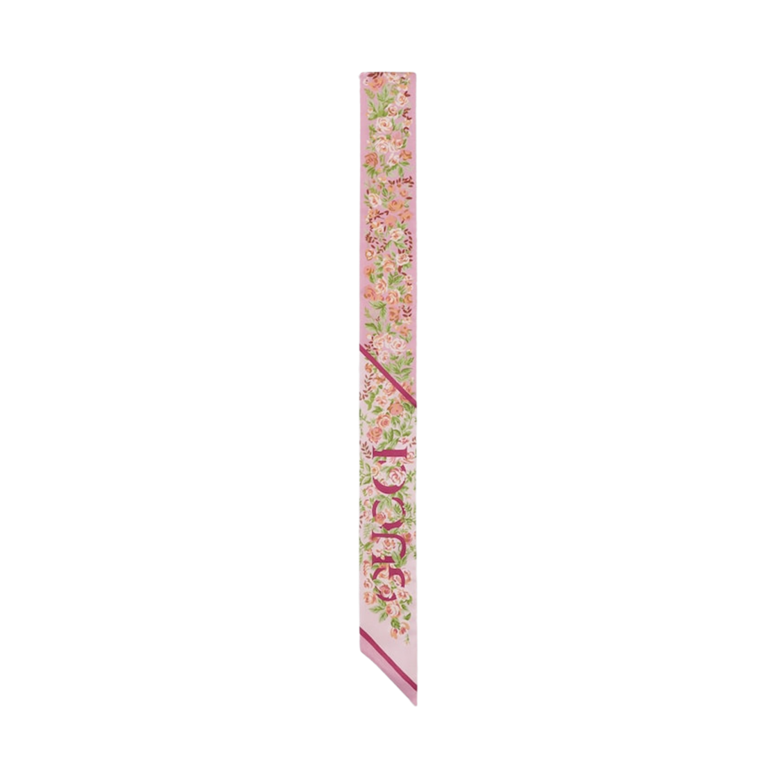 783189-3G001-5878 (W) Gucci Print Silk Ribbon Light Pink