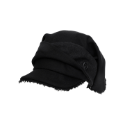 OJOS Scarf Veil Wool Cap Black