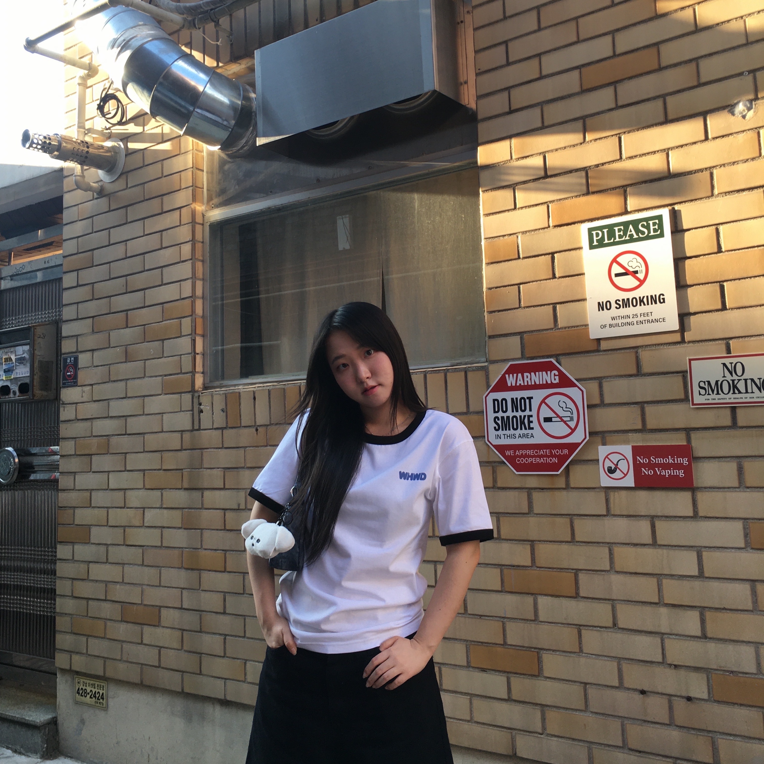 WHWD Ringer T-Shirt 착용 스타일 - 1