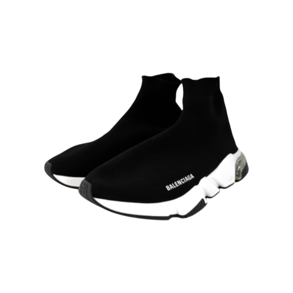 ITWFBR7R8H42 Balenciaga Men's 11th Anniversary Speed Runner Sock Sneakers - Black