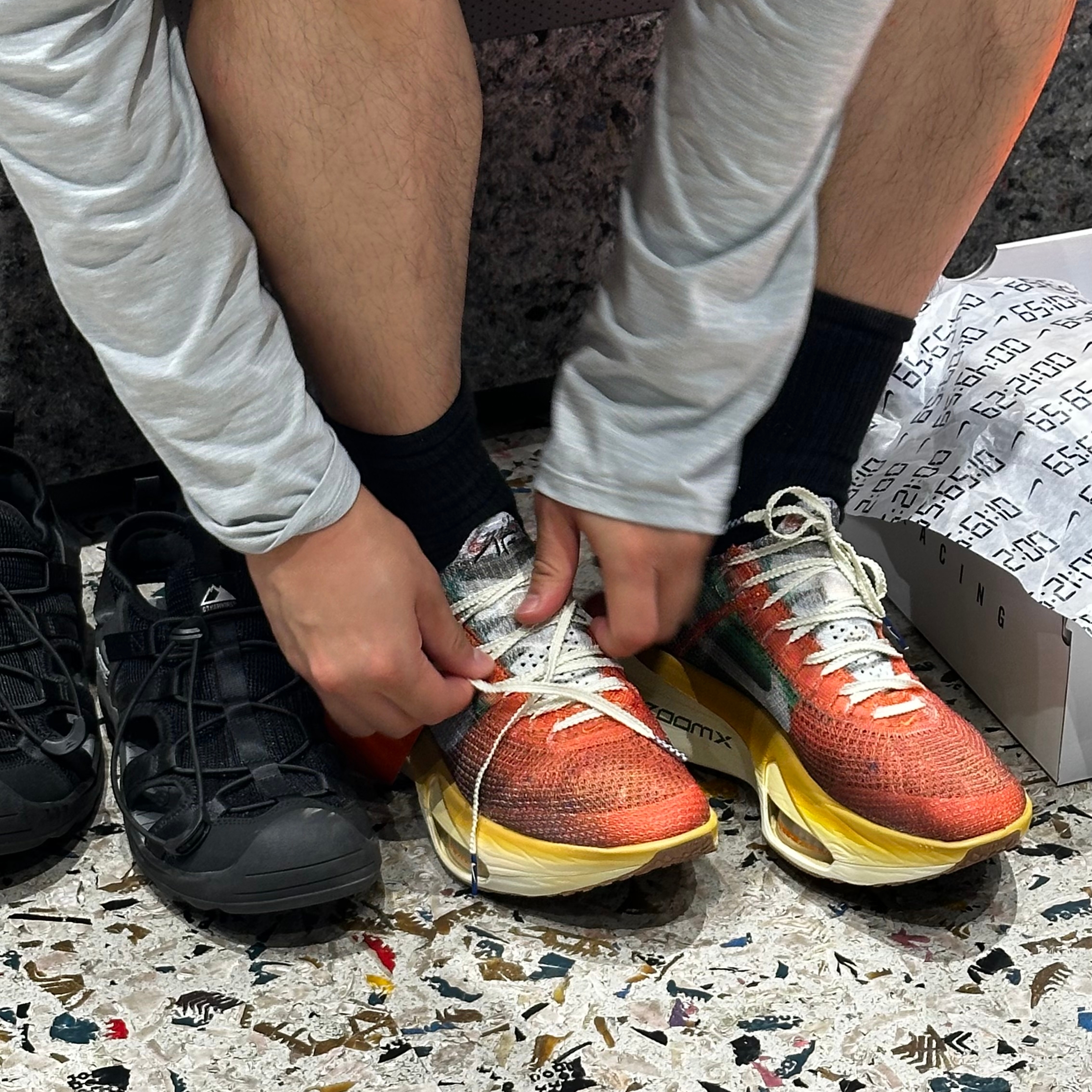 Nike Air Zoom Alphafly Next% 3 Premium Multicolor Starfish 착용 스타일