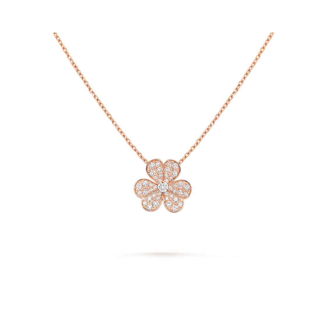 VCARP7RL00 Van Cleef & Arpels Frivole Pendant Small Model 18K Rose Gold Diamond